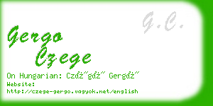 gergo czege business card